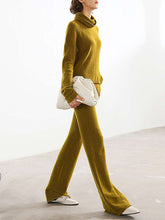 Load image into Gallery viewer, Loose Casual Turtleneck Long Sleeve Pants Two Piece Set