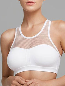 Solid Color Mesh Breathable Sports Bra