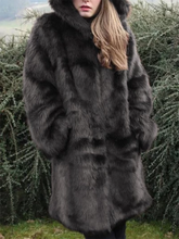 Load image into Gallery viewer, Plus Size Thick Lamb Coat Casual Faux Fur Outerwear