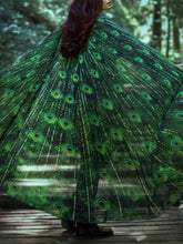 Load image into Gallery viewer, Retro Fashion Peacock Print Cape