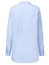 Load image into Gallery viewer, Folded Collar Irregular Solid Color Shirt