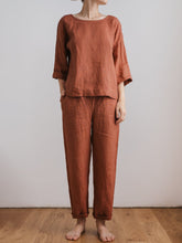 Load image into Gallery viewer, Cotton And Linen Loose Leisure Suit