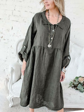 Load image into Gallery viewer, Cotton and Linen Casual Dress