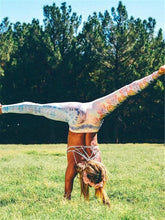 Load image into Gallery viewer, Fashion Gradient Color Printing Skinny Yoga Pants