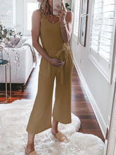 Load image into Gallery viewer, Casual Solid Color Sling Wide Leg Jumpsuit