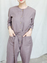 Load image into Gallery viewer, Fashion Casual Solid Color Round Neck Jumpsuits