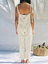 Load image into Gallery viewer, Women Cotton Jumpsuit Playsuit Overalls Summer Trouser