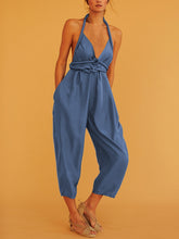 Load image into Gallery viewer, Sexy Fashion Solid Color Halter Jumpsuits