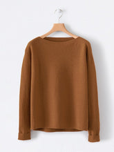 Load image into Gallery viewer, Boat Neck Casual Knit Pullover