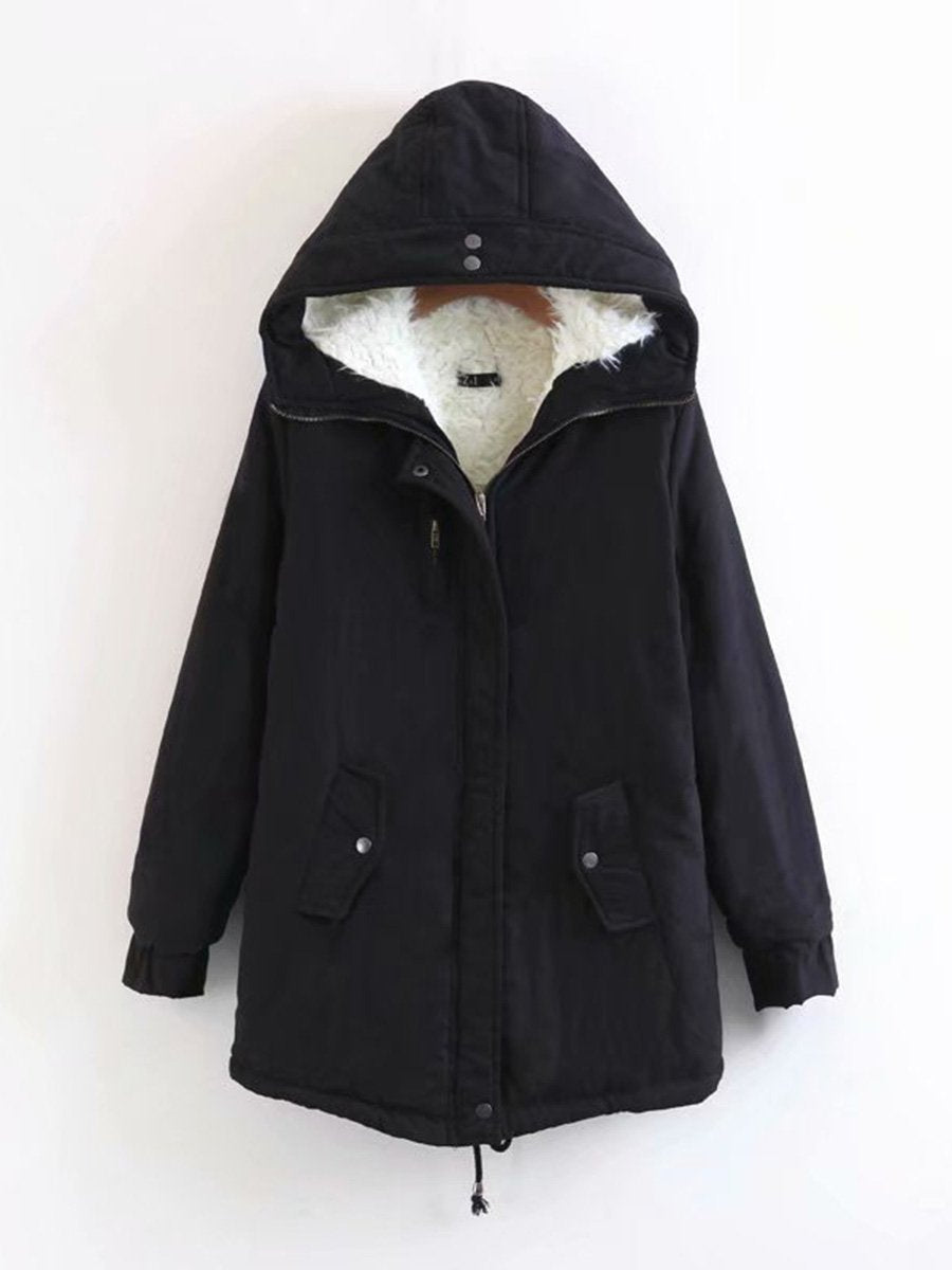 Hooded Pocket Cotton Lining Coat