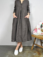 Load image into Gallery viewer, Pocket Casual Long Sleeve Loose Dress