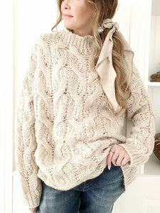 Twisted High Collar Warm Sweater