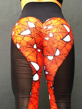 Load image into Gallery viewer, Spider Printed Peach Hip Fitness Yoga Pants