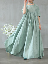 Load image into Gallery viewer, Ruffle Princess Dress Linen Maxi Dress