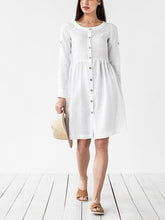 Load image into Gallery viewer, Cotton and Linen Casual Dress