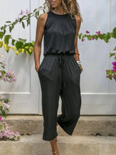 Load image into Gallery viewer, Sleeveless Solid Lace Up Jumpsuit