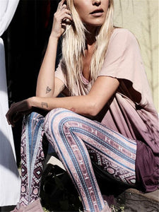 Stylish Retro Totem Print High Waist Skinny Yoga Pants