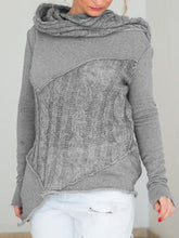 Load image into Gallery viewer, Hooded Stitching Knit Top