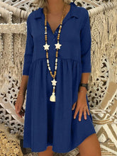 Load image into Gallery viewer, Cotton Linen Casual Dress