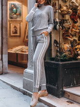 Load image into Gallery viewer, Turtleneck Knitted Casual Two-piece Suit