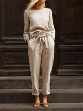 Load image into Gallery viewer, Simple Casual Loose Top Pants Set