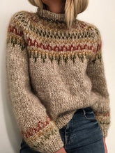 Load image into Gallery viewer, Fashion Ethnic Turtleneck Warm Sweater