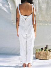 Load image into Gallery viewer, Women Cotton Jumpsuit Playsuit Overalls Summer Trouser