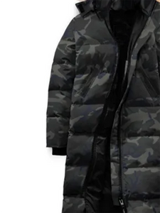 Camouflage Printed Down Warm Coat