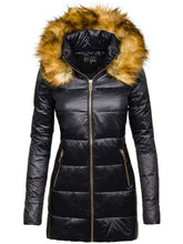 Load image into Gallery viewer, Hooded Solid Color Warm Padded Down Coat