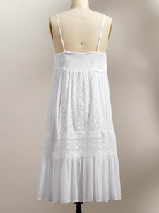 Solid Color Cutout Strap Dress