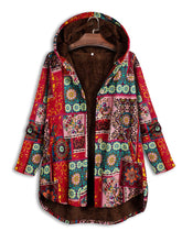 Load image into Gallery viewer, Cotton and Velvet Hooded Long Coat