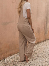 Load image into Gallery viewer, Women Chic Cotton Linen Overalls Casual Jumpsuit