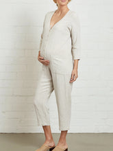 Load image into Gallery viewer, Loose Casual Long Sleeve Solid Color Pregnant Women&#39;s Jumpsuit