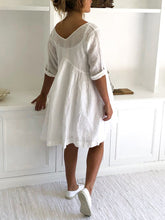 Load image into Gallery viewer, Cotton and Linen Casual Dress