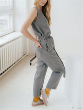 Load image into Gallery viewer, Casual Fashion Cotton Linen Sleeveless Jumpsuits