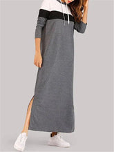 Load image into Gallery viewer, Loose Casual Daily Long Sleeve Hooded Long Dress