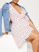 Load image into Gallery viewer, Love Printed V-Neck Mini Dress