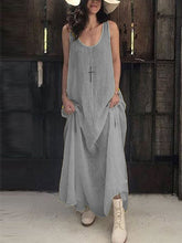 Load image into Gallery viewer, Summer Sleeveless U-neck Maxi Dress