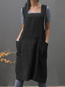 Cotton and Linen Loose Long Dress