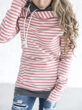 Load image into Gallery viewer, Striped Stitching Hoodie Pocket Sweatshirt