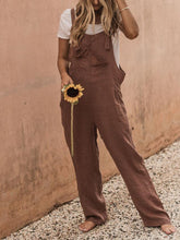 Load image into Gallery viewer, Women Chic Cotton Linen Overalls Casual Jumpsuit
