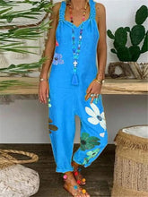 Load image into Gallery viewer, Bohemian Casual Loose Floral Jumpsuit