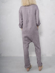 Casual Loose Soft Cotton Linen Jumpsuit