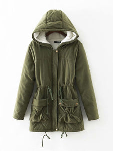 Hooded Pocket Cotton Lining Coat