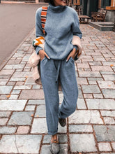 Load image into Gallery viewer, Casual Long Sleeve Solid Turtle Neck Suits