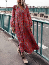 Load image into Gallery viewer, Bohemian Retro Casual Loose Maxi Dress