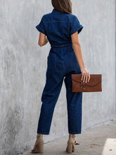 Load image into Gallery viewer, Casual Short Sleeve Pocket Jumpsuit