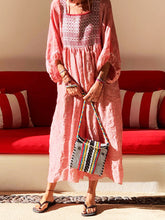 Load image into Gallery viewer, Bohemian Cotton and Linen Dress