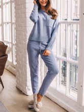Load image into Gallery viewer, Round Neck Knit Two-piece Suit