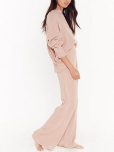 Knitted Loose Two-piece Suit